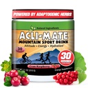 Acli-Mate Mountain Sport Drink Mix - High Altitude Acclimatization Electrolytes Powder - Energy Powder Mix - Recovery Hydration Drink for Running, Hiking, Cycling, Travel &amp; More (1 Tub, CranRaspberry)