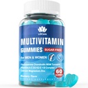 Hombres & Mujer Azúcar Multivitamina sin metilada 50 Plus con Glucosamina Chondroitin MSM, Hierro Gummies gratis para Senior con Multi Vitamina D3 K2 & A C E, Complejo B - 60 Conde (Pack of 1)