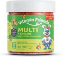 Amigos de la vitamina - Multivitamina vegetariana " Choline for Kids - Soporte nutricional diario Gummies w/Vitamin C, D, E, A, B6, Zinc, Ácido fólico, Choline, Selenium, Niacin, Thiamin, Biotin (30 Day Supply)