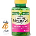 Primrose Oil Women's Health Dietary Supplement Softgels, 1000 mg, 75 Conde, Softgels, Evening Primrose Oil Capsules 1000mg Bundle with LualL's 45 Diabetes Decodificado
