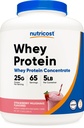 Nutricost Whey Protein Concentrate (Strawberry Milkshake) 5LBS - Gluten Free &amp; GMO Free