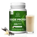 MRM Nutrición Veggie Protein with Superfoods ← Vanilla Flavored TEN 22g Protein completo TENER 8.8g Aminoácidos esenciales TEN 13 superalimentos ANTERIOR con Omega 3s y Omega6s ANTE Keto Friendly TENIDO 15 Servimientos