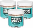 Buddy bebiendo (3paquete, Ayudas después de beber con DHM, Prickly Pear, L-Cystine y L-Theanine, Milk Thistle, B-Vitamins, Ginger