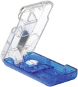 Cutter y Splitter de Dosis Ezy con dispensador, pastillas de corte, vitaminas, tabletas, hoja de acero inoxidable, tamaño de viaje, colores surtidos ,Cutter