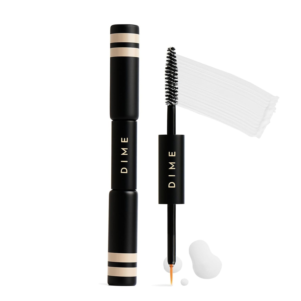DIME Beauty Boost Duo, Travel-Sized Eyelash Boost Serum y Eyebrow Enhancing Gel Combo, Lash y Eyebrow Growth Serum, 3 ml de cada