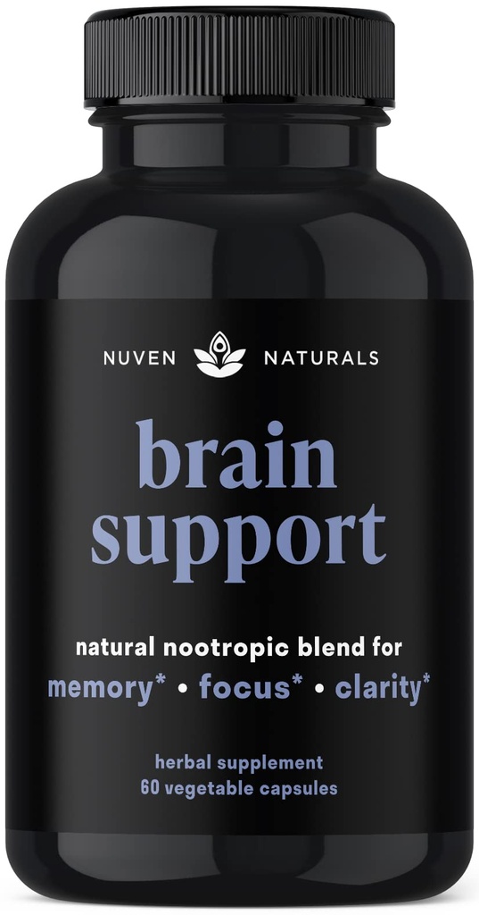 Suplemento de Apoyo al Cerebro - Memoria Natural y Suplemento Foco con Mane del León, Ginkgo Biloba, Bacopa Monnieri " Ashwagandha Root - Natural Nootropics " Brain Booster
