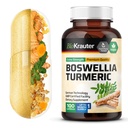 BIO KRAUTER® Turmeric Curcumin Supplement with Boswellia for Mobility Support - Vegan Turmeric with Black Pepper & Boswellia Extract 100 Capsules, 33 Days of Supply - Natural Digestive Support