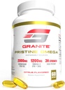 Granite Pristine Omega-3 Suplemento, 2000mg Norwegian Fish Oil Suplementos con EPA & DHA, Supports Joint, Heart, Brain, " Mood, Sosteniblemente Fuented, Purity Tested (60 Softgels)
