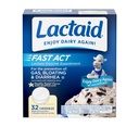Lactaid Fast Act Lactose Intolerance Relief Chewables with Natural Lactase Enzyme to Prevent Gas, Bloating & Diarrhea Debido a la sensibilidad lactosa, On-The-Go, Vanilla Twist Flavor, 32 x 1 ct