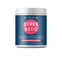 BIOHM Super Reds, Beet Root Powder Antioxidant Beets y Smoothie Mix con Tart Cherry Extract y 19 Red Whole Foods Empaquetados con Prebióticos y Probióticos, Non-GMO, Red Berry Flavor (30 Servings)