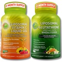 SUPPLEMENTOS STUDIO Liposomal Vitamina C 1100mg Líquido Gel Capsules - Agrupar con - Liposomal Glutathione 500mg Suplemento