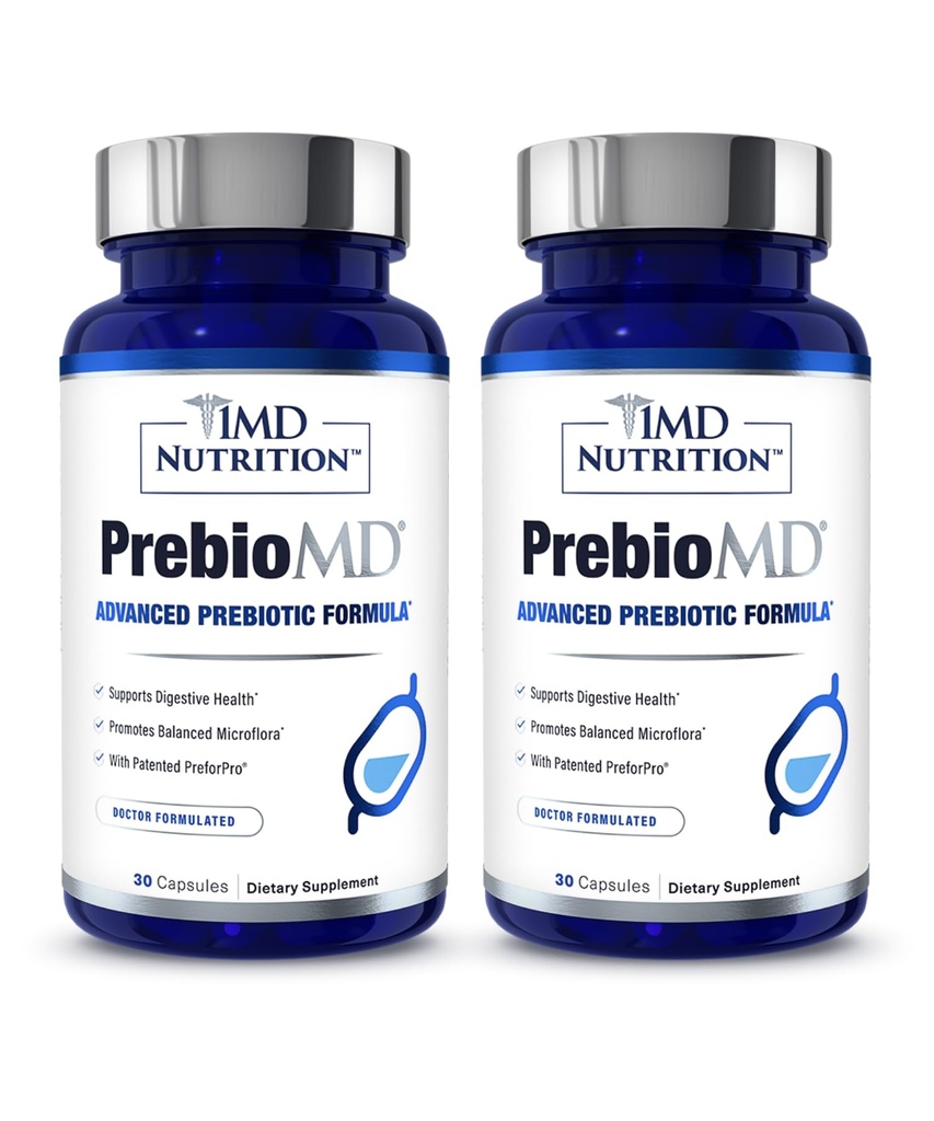 1MD Nutrición PreBioMD - Prebiótico con PreforPro tóxico Apoyo Digestión saludable y bacterias benéficas