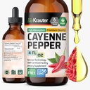BIO KRAUTER Cayenne Pepper Extracto líquido - Extracto de Capsaicina Pura - gotas de cayena líquido para soporte digestivo - Azúcar & Alcohol Gratis 4 Fl.Oz.