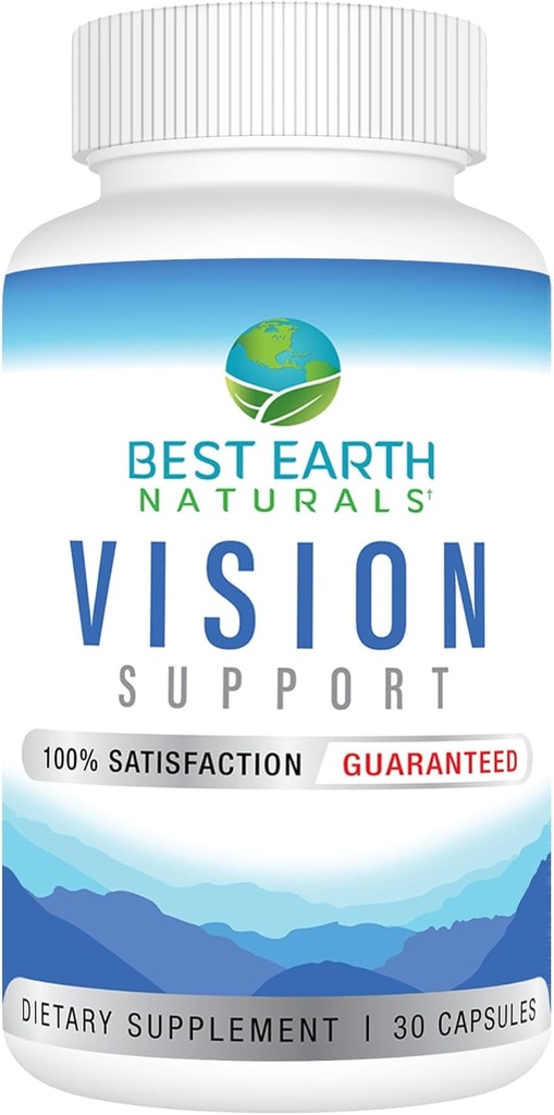Vision Support Suplemento de Fórmula con Vitaminas Oculares, Luteína, Vitamina A, Quercetina y Más - 30 Cuenta