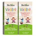 HERBION Naturals Vitality Supplement for Children, Promotes Growth and Appetite, Relieves Fatigue, Improves Mental & Physical Performance, for Kids 1 Year ' Above, 5 Fl Oz (Pack of 2)