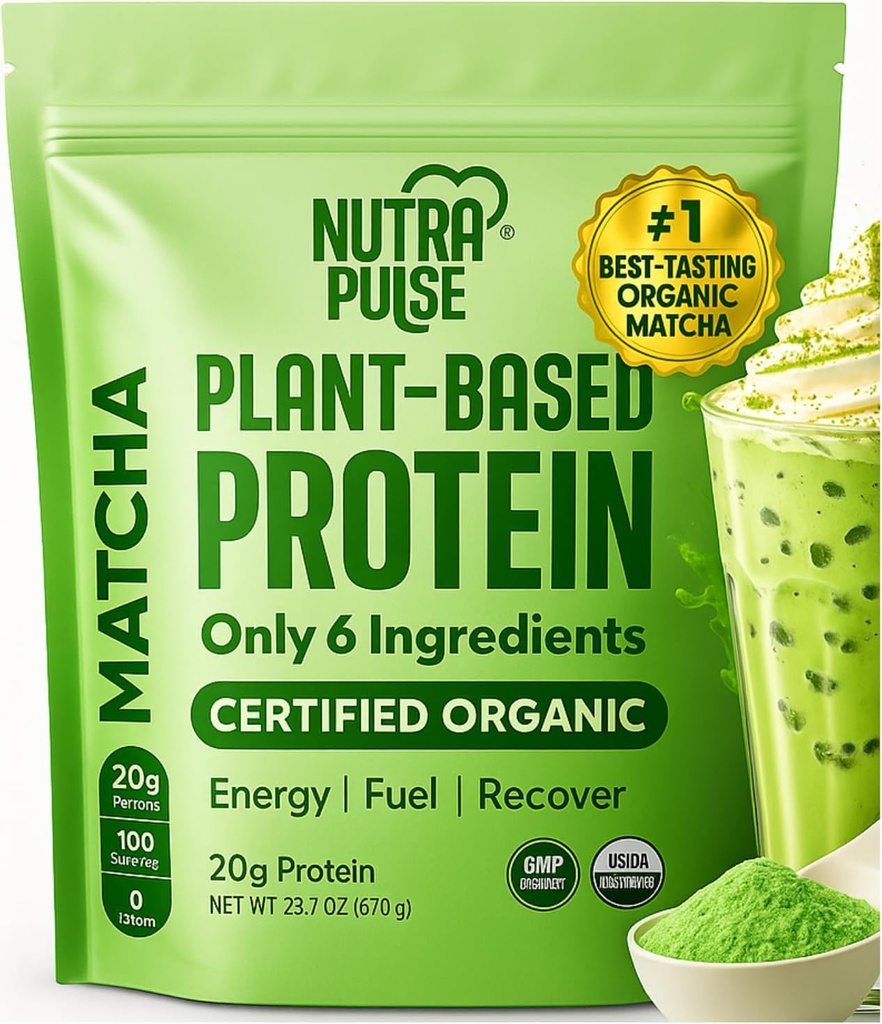 Polvo de proteína Vegan – 20g Proteína orgánica de base vegetal – Bajo carbohidrato, libre de gluten, libre de soja, libre de lácteos – sin azúcar, sin dulces artificiales – Smoothie, horning &amp; Cooking Friendly – 1 Pack