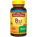 Nature Made Vitamina B12 500 mcg, Suplemento dietético para el apoyo al metabolismo energético, 200 Tablets, 200 Day Supply