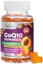 CoQ10 Gummies for Adults 100mg - 3X Strength, Absorción alta, Suplemento antioxidante para la producción de energía de la salud cardíaca, Ultra Coenzyme Q10 Vitaminas, Coq 10 Suplementos - 60 CoQ10 Gummies