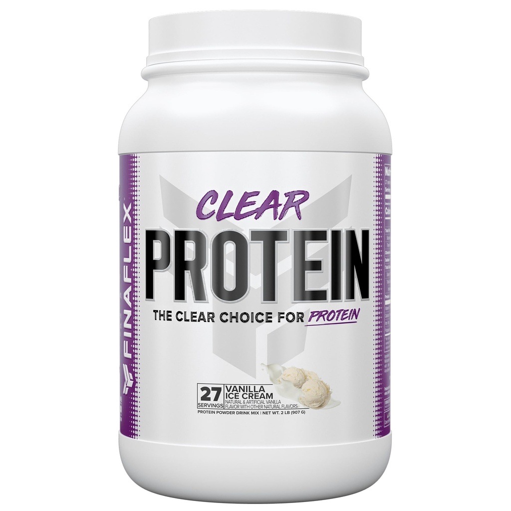 FINAFLEX Clear Protein, Vanilla - 2 lb - Promueve el rendimiento muscular &amp; Crecimiento - Milkshake-Like Taste - Bajo Carb, Bajo Grado &amp; Gluten Gratis - 27 Servimientos