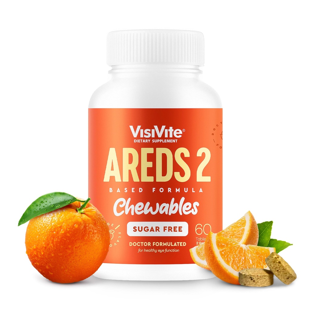 AREDS 2 Vitaminas de ojos libres de azúcar - Alternativa a Gummies de Lutein para los ojos - Lutein para la salud de los ojos - Premium Vitaminas de los ojos libres de azúcar - Suplementos de atención de los ojos para adultos (Tablas químicas)