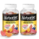 Airborne 750mg Vitamina C Gummies for Adults, Immune Support Gummies with Powerful Antioxidants VIT C &amp; E, Caffeine Free - 2x63ct Bottle (42 Servings), Assorted Fruit Flavor