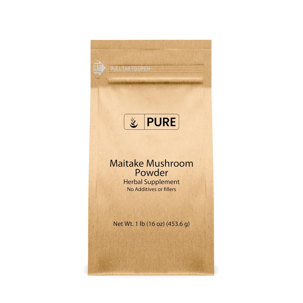 Ingredientes originales puros Maitake Mushroom Powder (1lb) Hen-of-The-Woods, Non-GMO, Lab-Verified.