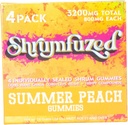 Proprietary Nootropic Gummy 3200mg - Lion's Mane, Reishi, Chaga y Cordycep Nootropic Tripee Mushroom Blend (4, Summer Peach)