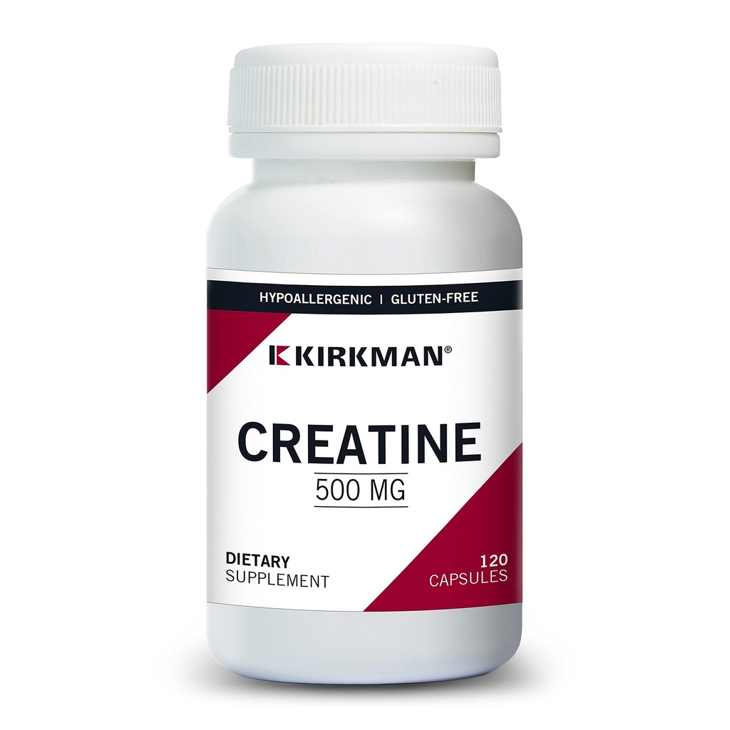 Kirkman Creatine 500 mg - Hypoallergenic tención 120 cápsulas vegetarianas ← Aminoácidos
