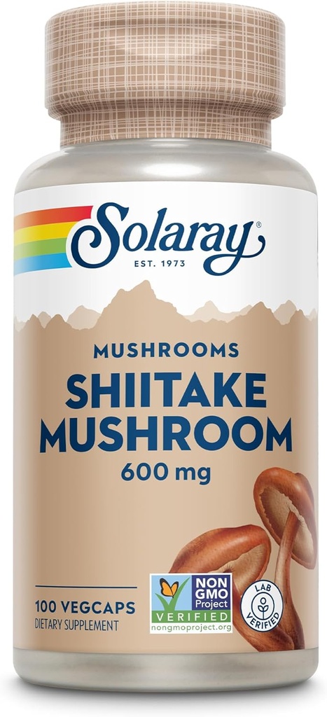 SOLARAY Shiitake Mushroom 600 mg tención 100 Conde