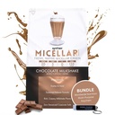 Syntrax Bundle: Micellar Créme, Chocolate Milkshake, 2 libras con cadena de llave de nutrición mundial
