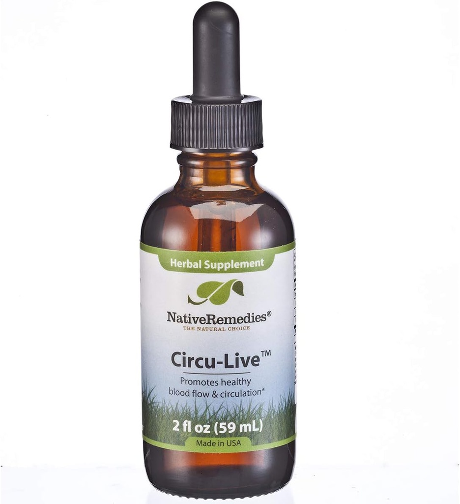 Remedios nativos Circu-Live - Todos los suplementos herbales naturales promueve la circulación sanguínea y saludable, 2 Fl oz.