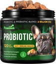 Probióticos para perros - Enzymes Digestivos Gut Flora, Salud Digestiva, Sistema Inmunitario - Apoyo a la diarrea, Esquí picante, Alergías - Calabaza, Carne Flaxseed, Papaya Polvo - Pólvora Probiótica para perros