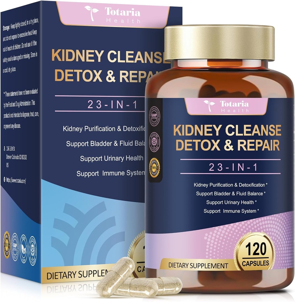 Kidney Cleanse Detox " Repair, Chanca Piedra " Píldoras de arándano para soporte para hígado Suplemento Extra Strength for Kidney Stones Dissolver, Urinary Tract Health for Woman, Vegan GMO-Free