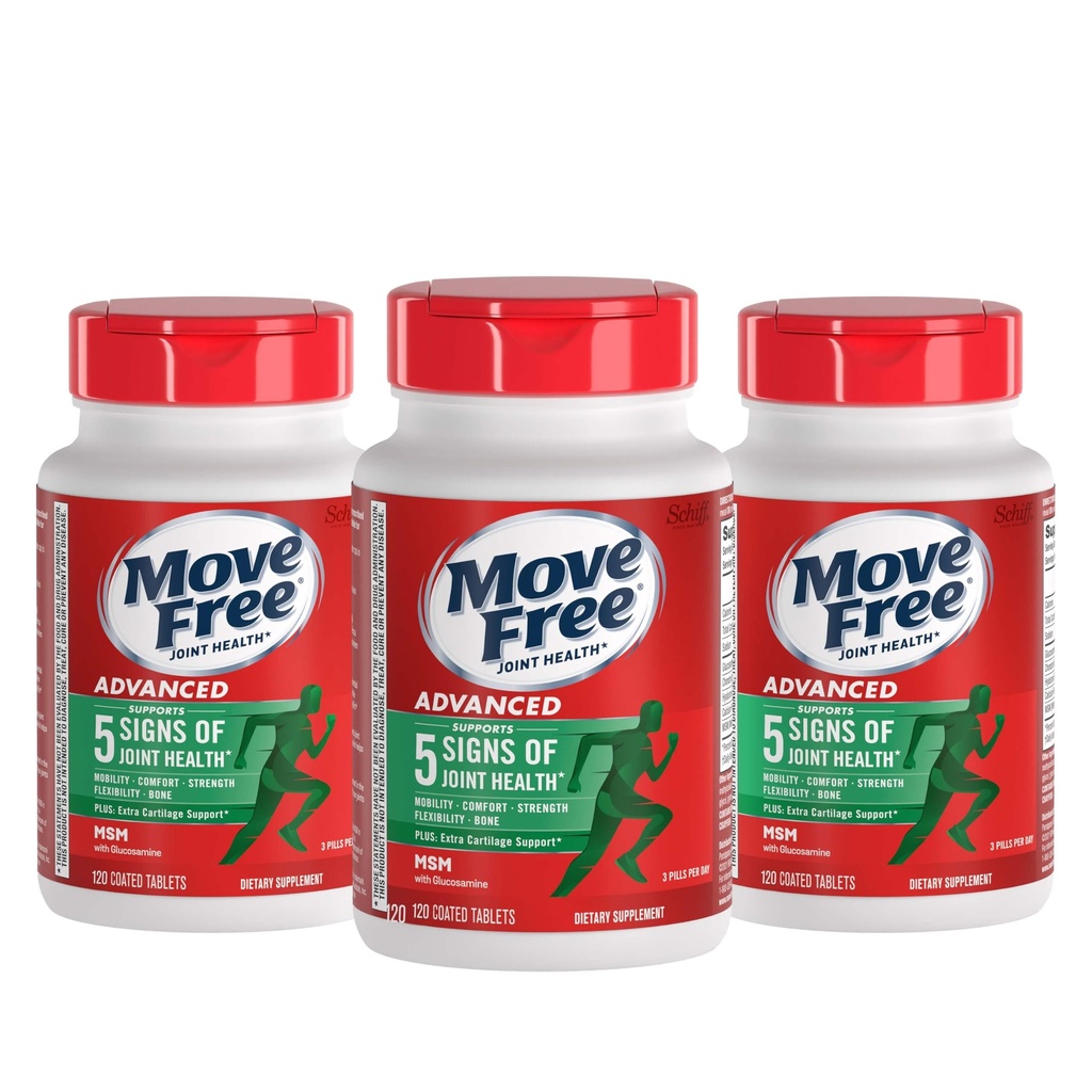 Move Free Advanced Joint Support, Glucosamine, Chondroitin + MSM - 3x120 ct