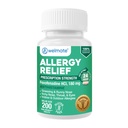WeLMATE Alivio de la Alergia - Fexofenadine HCl 180 mg - Antihistamínico no Hornos - 200 Tabletas Cuenta