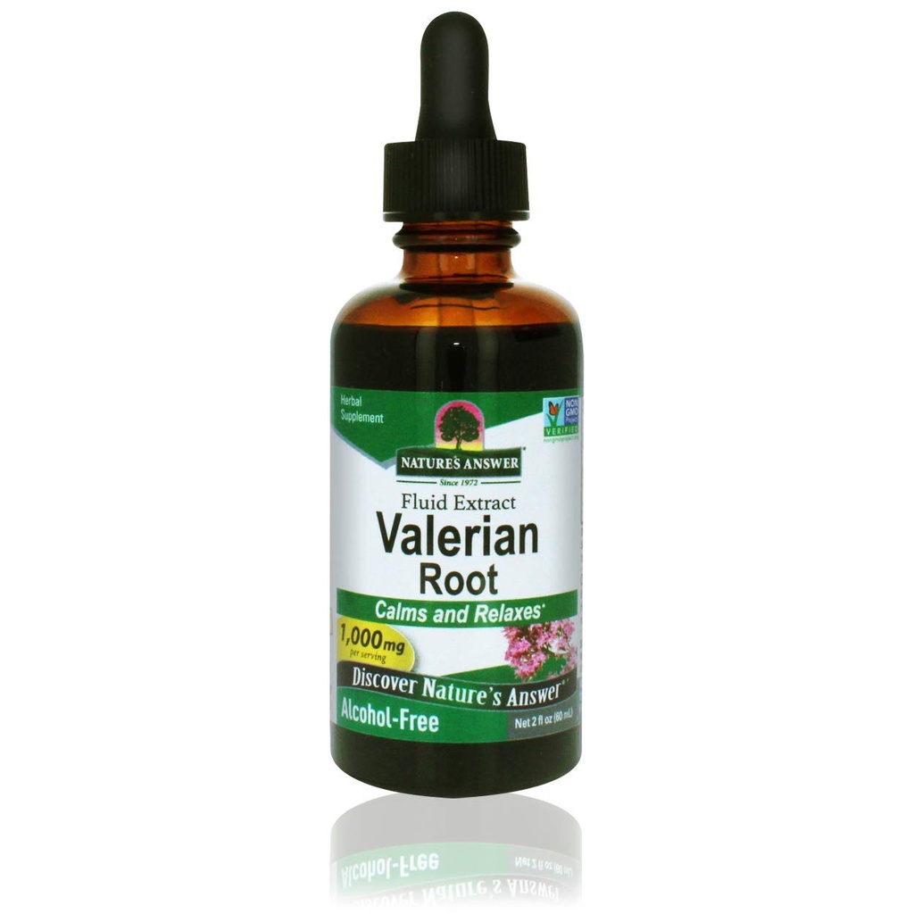 Respuesta de la naturaleza Valerian Root 2 Ounce Extract - Alcohol-Free, Kosher, Non-GMO, Made in USA - Calming &amp; Relax Support - Valerian Root for Sleep, Rest Aid
