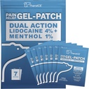 TheraICE Lidocaine Patches Plus Menthol – Maximum Strength Hot & ICY Cold Relief for Back, Neck & Hombro Dolor – 4% Lidocaine + 1% Menthol, Grande Tamaño (7 Cuenta)