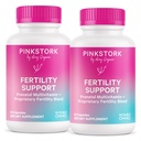 Suplementos de fertilidad de estufa rosa para mujeres - Multivitamínico prenatal con ovulación, concepción, " Soporte de equilibrio hormonal - 17 vitaminas " , Ashwagandha, " Vitex - 120 cápsulas