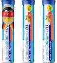 Calcio alemán + Vitamina D Bebida Effervescent Tablets 60 Servidores Orange-Grapefruit Flavour - 500 mg Calcio, 2,5 μg Vitamina D3 - T plagaD Pharma – Hecho en Alemania