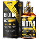 Biotina líquida " Collagen Hair Growth Drops 60,000mcg - Biotina y líquido colágeno Suplemento para hombres " Mujeres - Soporte para la piel de alumbramiento, cabello saludable " Nail Growth - 2oz