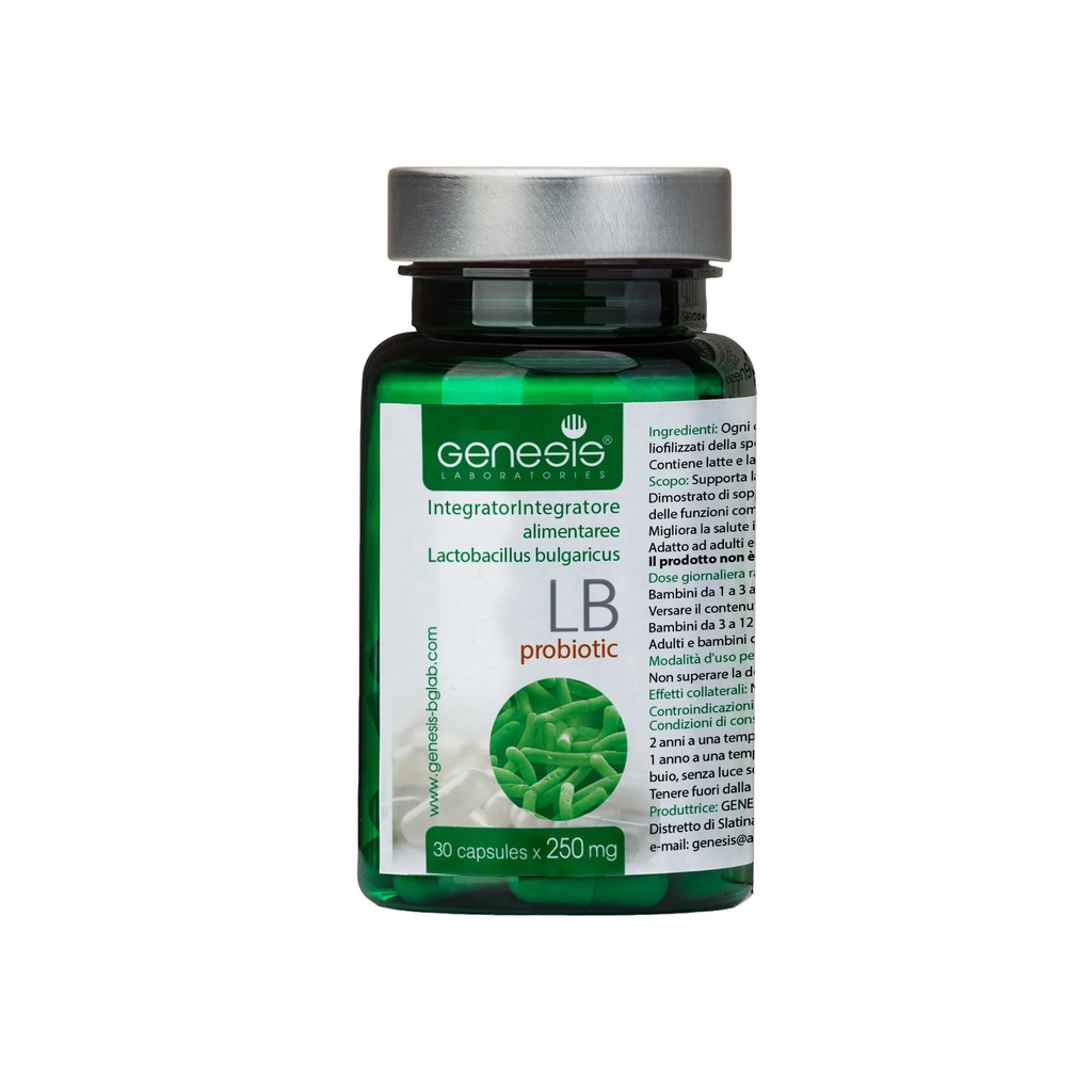 Probiotic Lactobacillus Suplemento 30 cápsulas con Lactobacillus Bulgaricus 250 mg Probiotic Digestive Immune Support Gut Health Probiotics for Digestive Health Anti Bloating