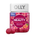 OLLY Undeniable Beauty Gummy, For Hair, Skin, Nails, Biotin, Vitamina C, Keratin, Chewable Suplemento, Grapefruit, 30 Day Supply - 60 Cuenta