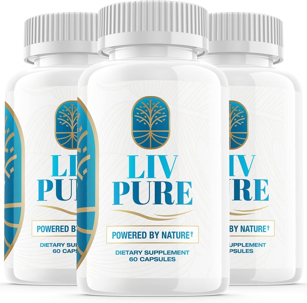 (3 Pack) Liv Pure Powered by Nature Advanced Formula Liver Live Pure Perification Function Suplemento (180 cápsulas)