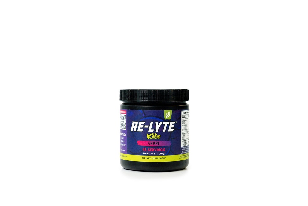 REDMOND Re-Lyte Kids Hydration Electrolyte Mix Powder, Grape 7.62 oz