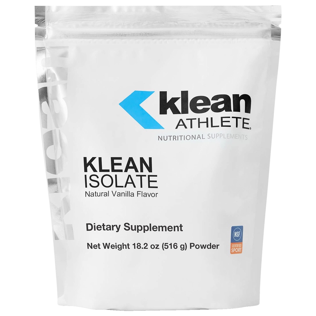 Klean Athlete Klean Isolate - Whey Protein Isolate - Daily Protein &amp; Amino Acid - La ingesta para la integridad muscular* - NSF certificado para el deporte - 20 servidumbres - Natural Vanilla Flavor