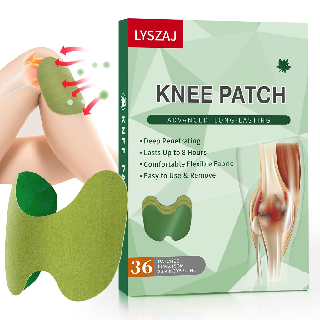 36Pcs Knee Patches,Wormwood Extract Sticker 8-Hour Heat Patches of Joint for Knee, Back, Neck, Hombro