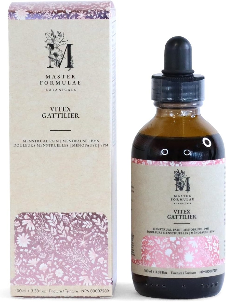 Master Fórmulae Vitex Chasteberry Herbal Tincture ANTE Extra Strength, Bioavailability Superior Than Pills ← PMS, Menstrual Cramps, Headaches, Bloating, Women's Hormone Balance tención 100mL