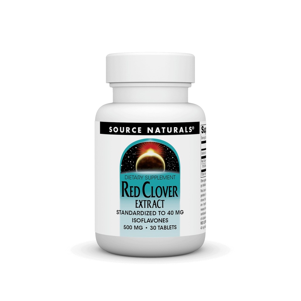 Fuente Naturales Red Clover Extracto, 500 Mg Tablet, 30 Cuenta